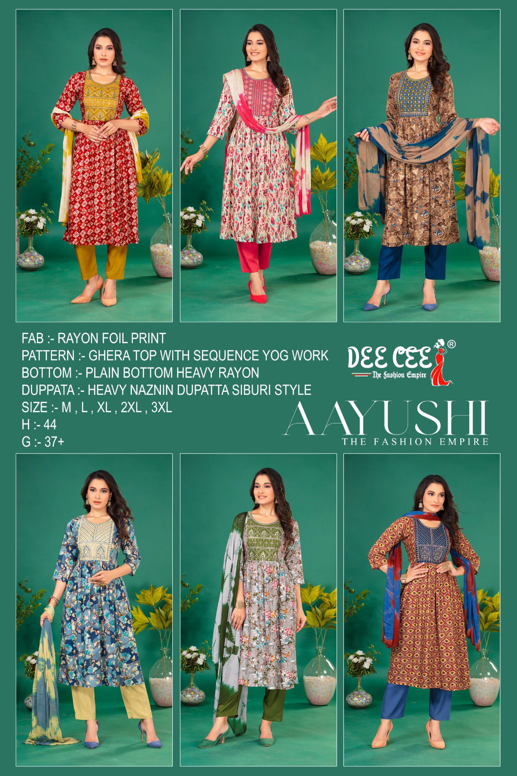 Aayushi By Deecee Rayon Foil Printed Kurti With Bottom Dupatta Wholesale Price In Surat